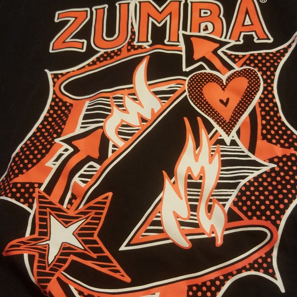 Black and red zumba shirt